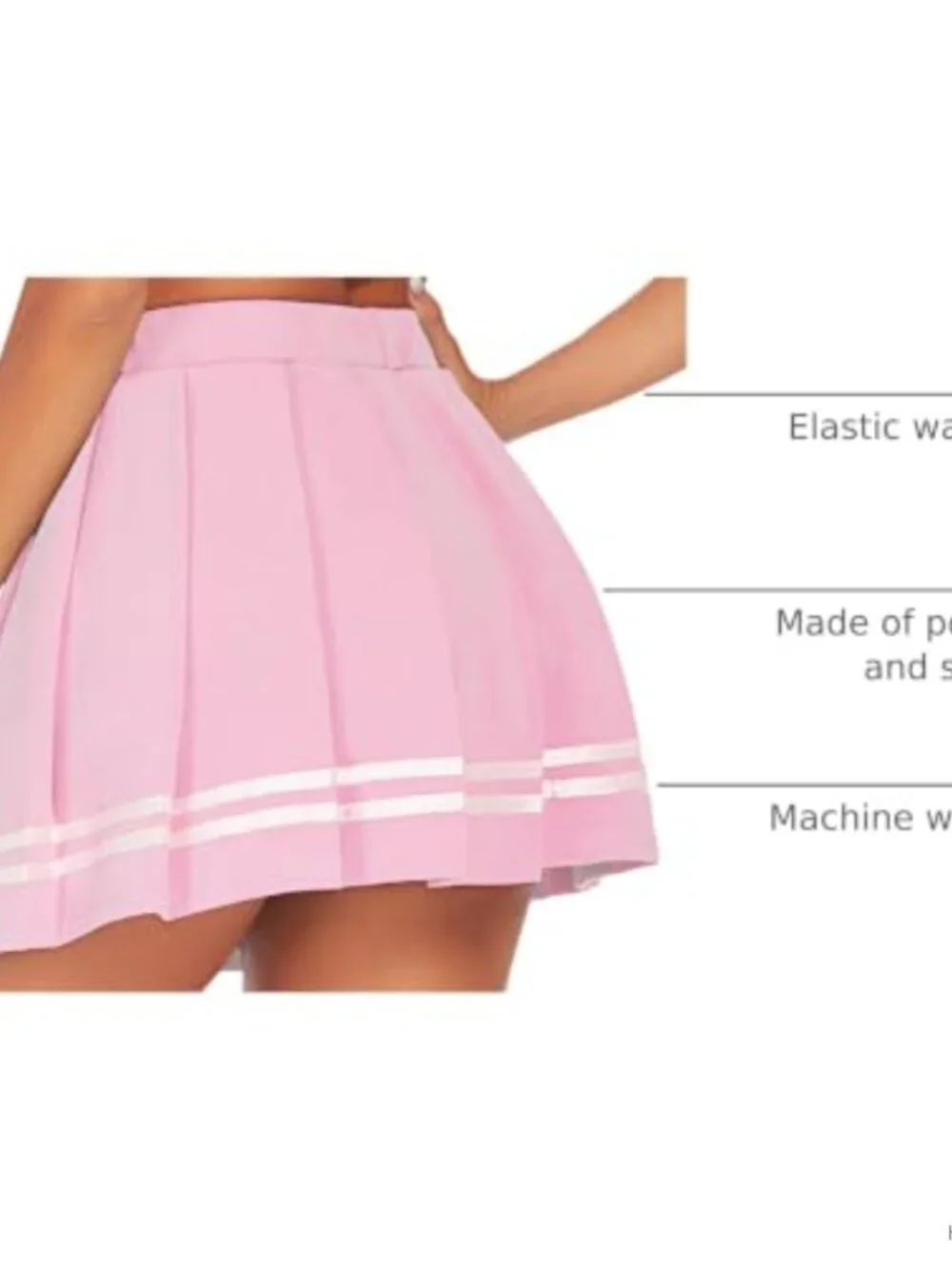 Avidlove Pleated Mini Skirt High Waisted A-Line School Uniform Cheer Skirt